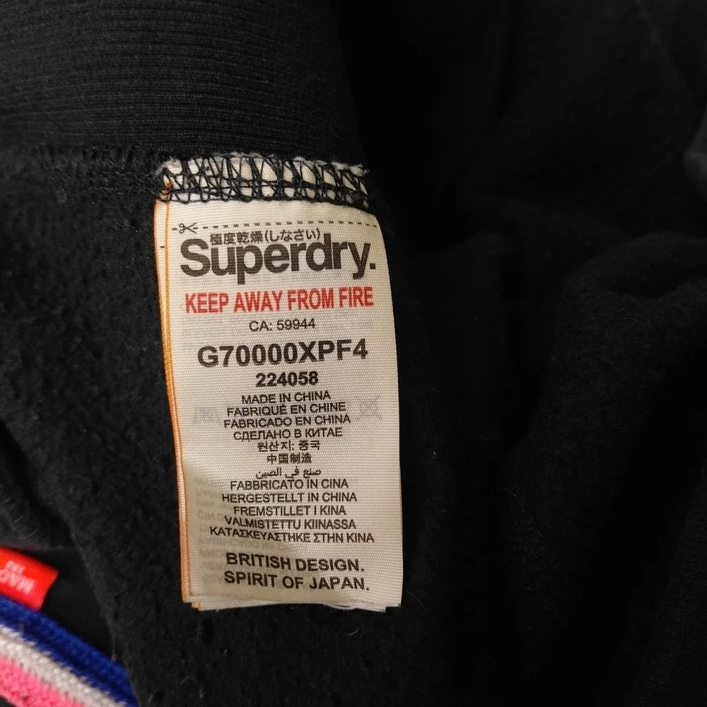 Superdry Women's Track And Field Joggers Sweatpants Pants Black Size M - Picture 14 of 16